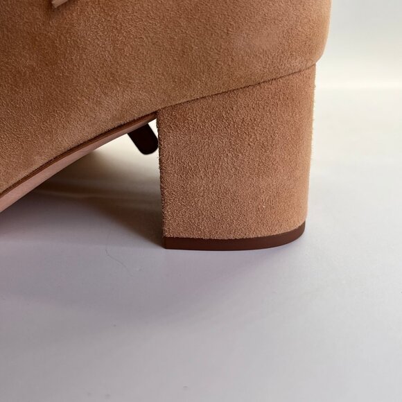 Kate Spade Knott Mid Suede Boot Size 8.5B Light Fawn Round Toe Ankle Boots - Picture 12 of 16